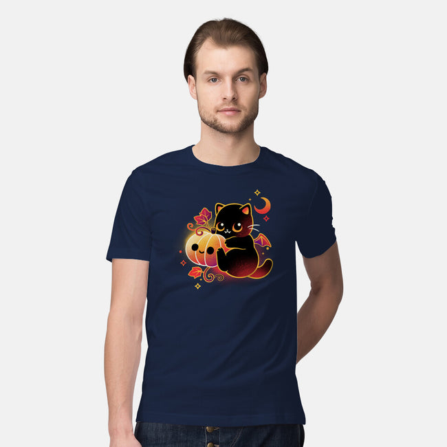 Demon Cat Halloween-Mens-Premium-Tee-NemiMakeit