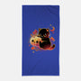 Demon Cat Halloween-None-Beach-Towel-NemiMakeit