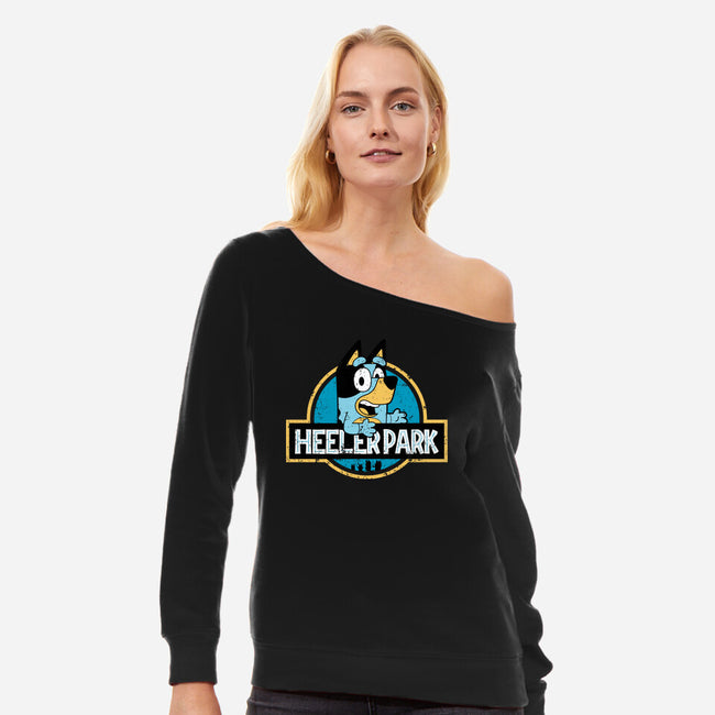 Heeler Park-Womens-Off Shoulder-Sweatshirt-retrodivision