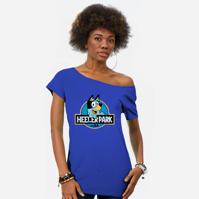 Heeler Park-Womens-Off Shoulder-Tee-retrodivision