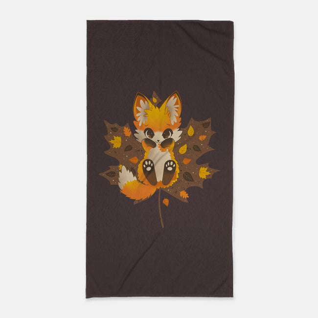 Autumn Kitsune-None-Beach-Towel-retrodivision