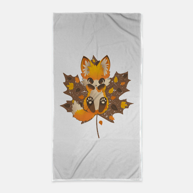 Autumn Kitsune-None-Beach-Towel-retrodivision