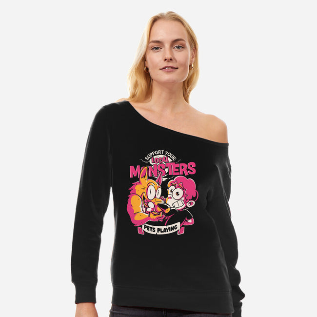 Support Your Local Werewolf-Womens-Off Shoulder-Sweatshirt-estudiofitas