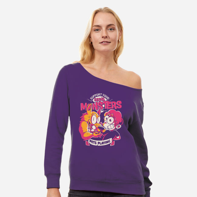 Support Your Local Werewolf-Womens-Off Shoulder-Sweatshirt-estudiofitas