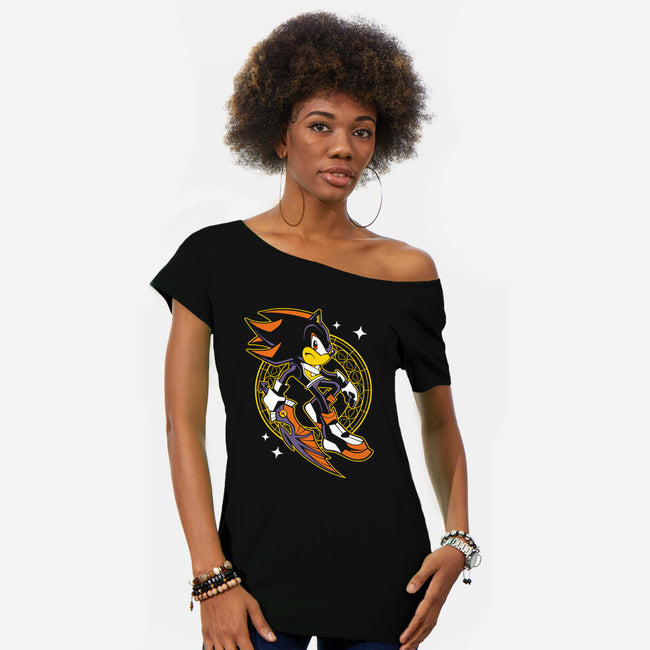 Black Heart-Womens-Off Shoulder-Tee-GoblinTengu