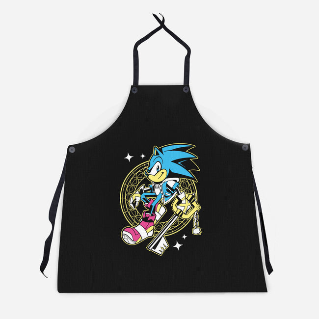 Blue Heart-Unisex-Kitchen-Apron-GoblinTengu