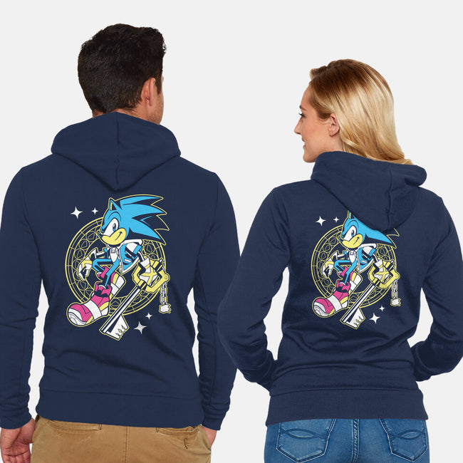 Blue Heart-Unisex-Zip-Up-Sweatshirt-GoblinTengu