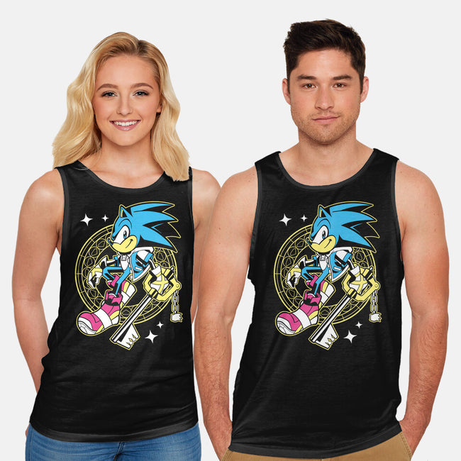 Blue Heart-Unisex-Basic-Tank-GoblinTengu