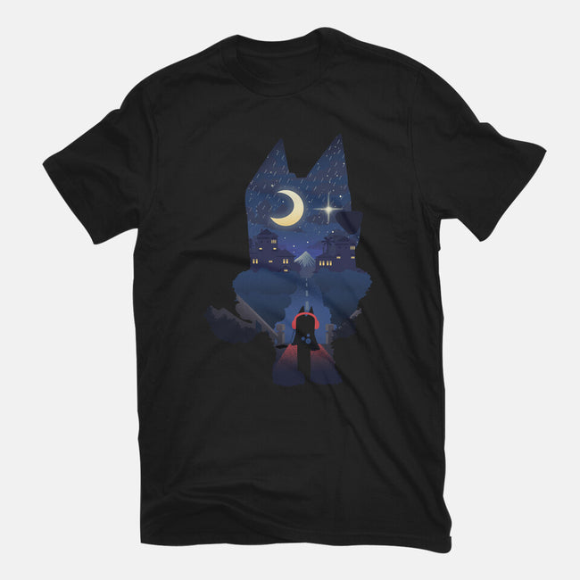 Bluey Night-Unisex-Basic-Tee-dandingeroz