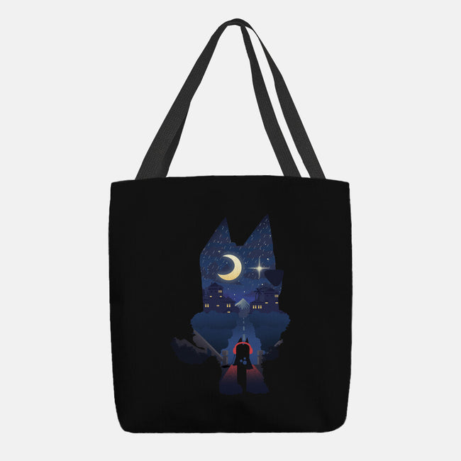 Bluey Night-None-Basic Tote-Bag-dandingeroz