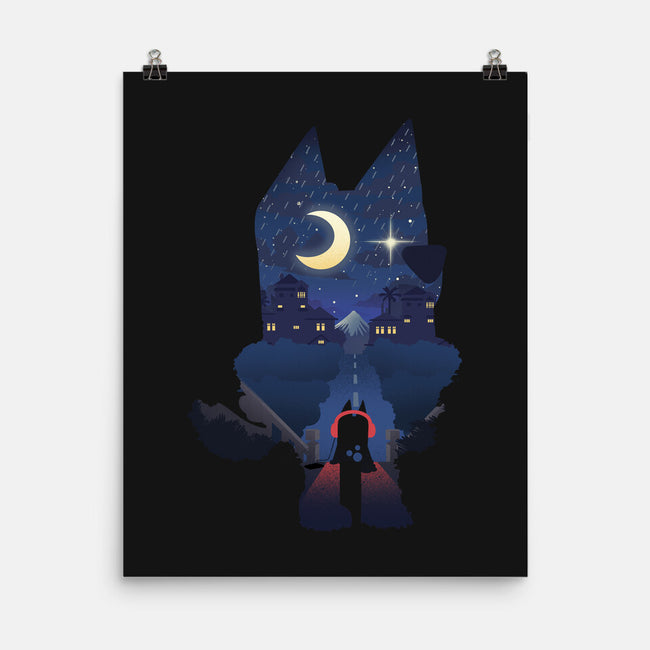 Bluey Night-None-Matte-Poster-dandingeroz