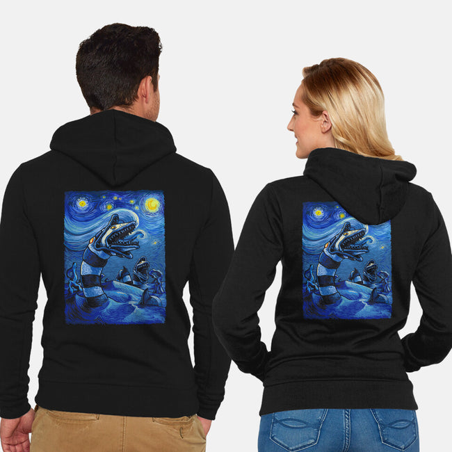 Starry Saturn-Unisex-Zip-Up-Sweatshirt-daobiwan