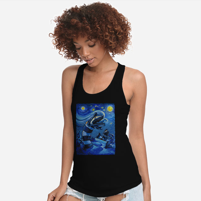 Starry Saturn-Womens-Racerback-Tank-daobiwan