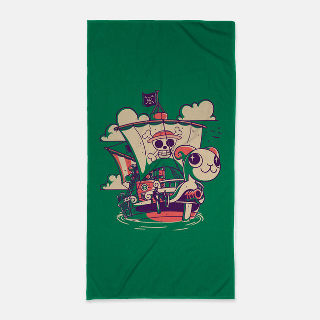 Straw Hat Ship-None-Beach-Towel-estudiofitas