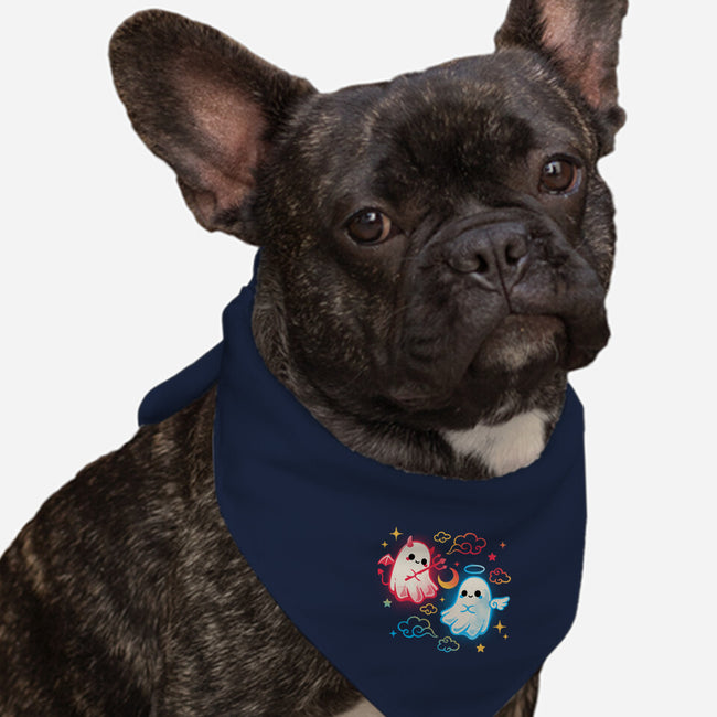 Angel Devil Ghosts-Dog-Bandana-Pet Collar-NemiMakeit