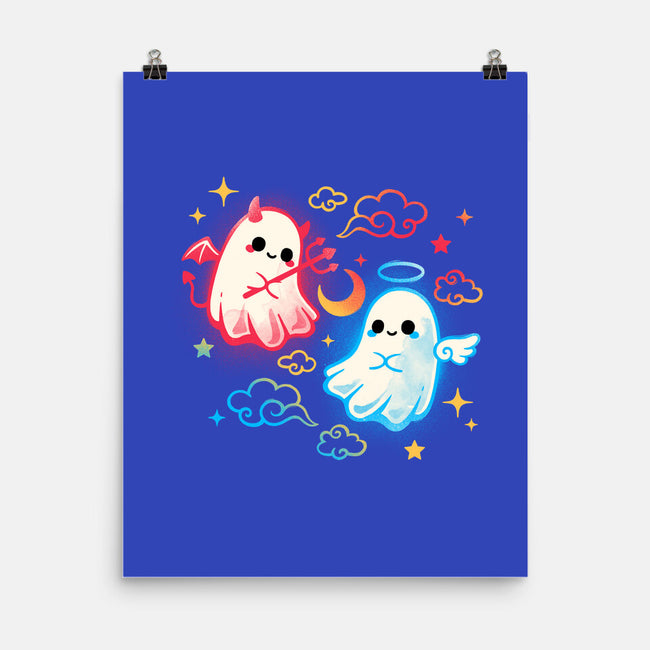 Angel Devil Ghosts-None-Matte-Poster-NemiMakeit