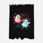 Angel Devil Ghosts-None-Polyester-Shower Curtain-NemiMakeit