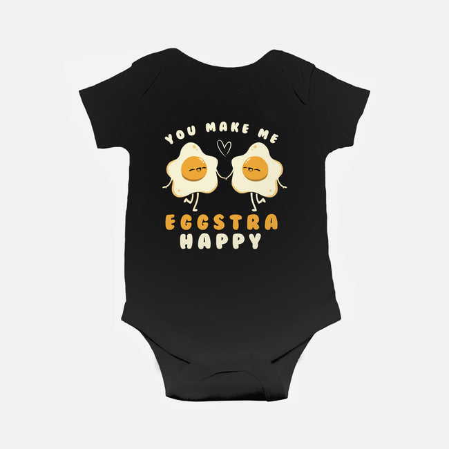 You Make Me Eggstra Happy-Baby-Basic-Onesie-tobefonseca