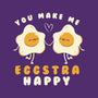 You Make Me Eggstra Happy-Womens-Off Shoulder-Tee-tobefonseca