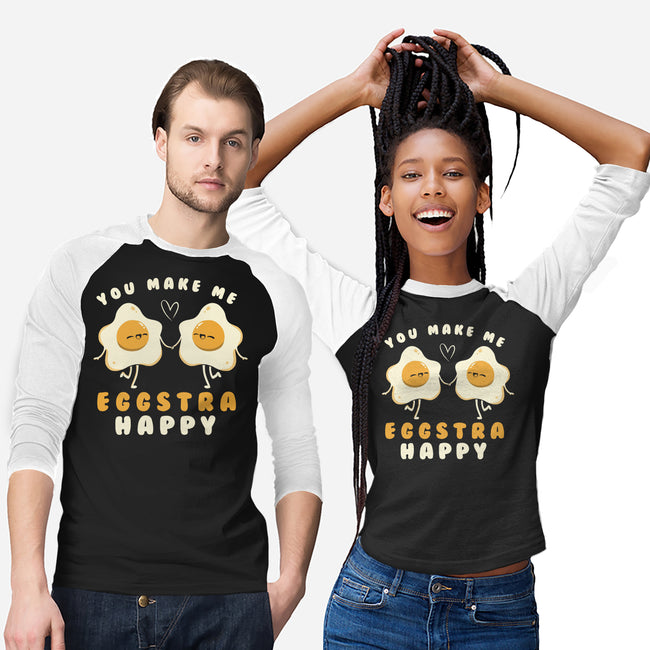 You Make Me Eggstra Happy-Unisex-Baseball-Tee-tobefonseca