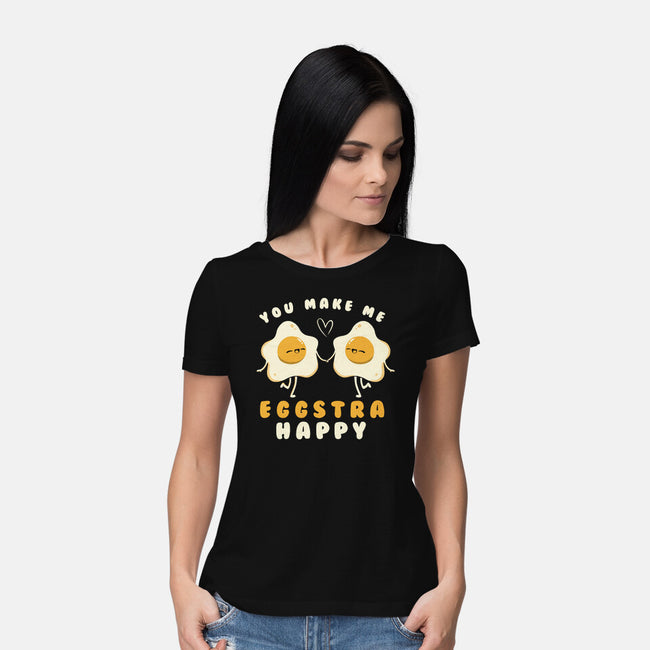 You Make Me Eggstra Happy-Womens-Basic-Tee-tobefonseca