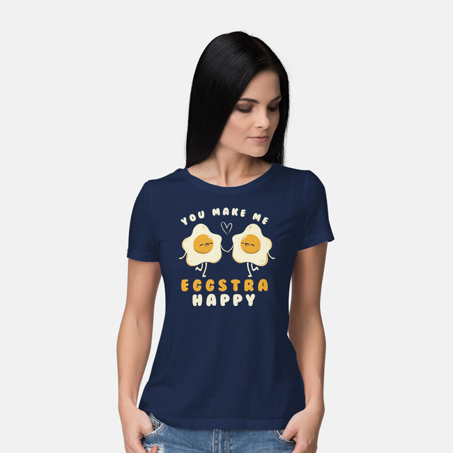 You Make Me Eggstra Happy-Womens-Basic-Tee-tobefonseca