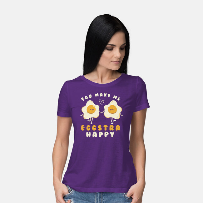 You Make Me Eggstra Happy-Womens-Basic-Tee-tobefonseca