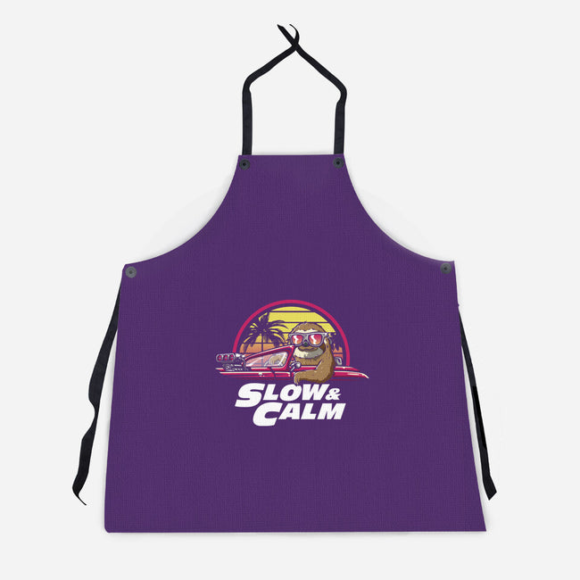 Slow And Calm-Unisex-Kitchen-Apron-Olipop