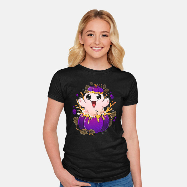 Pumpkin Intelligence-Womens-Fitted-Tee-Vallina84