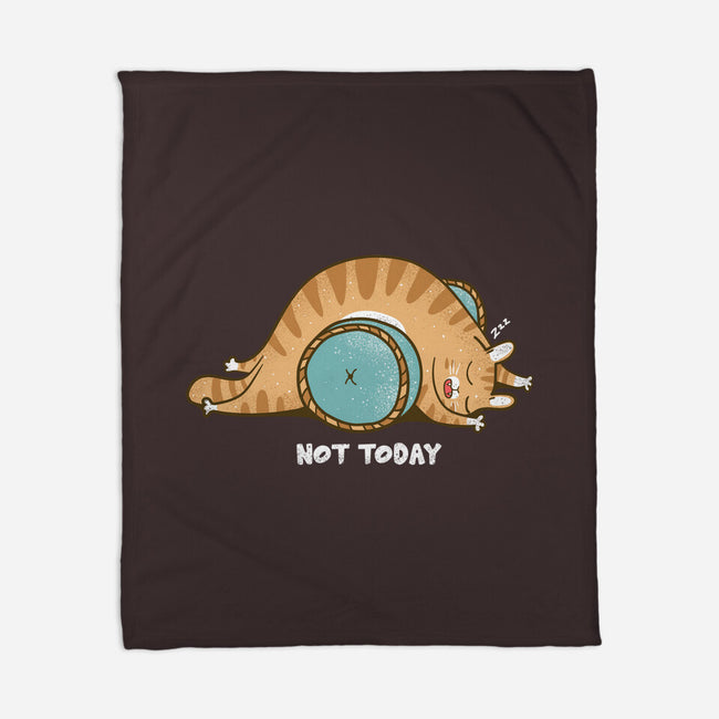 Not Today Cat-None-Fleece-Blanket-turborat14