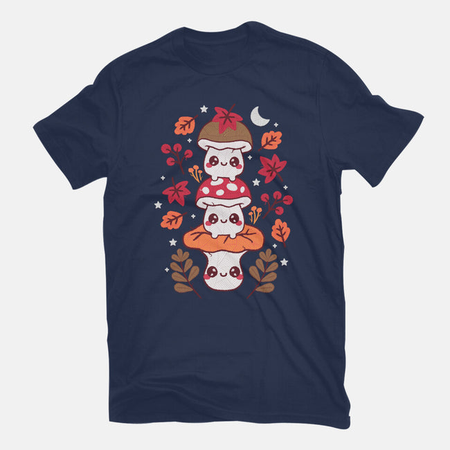 Mushrooms Embroidery Patch-Unisex-Basic-Tee-NemiMakeit