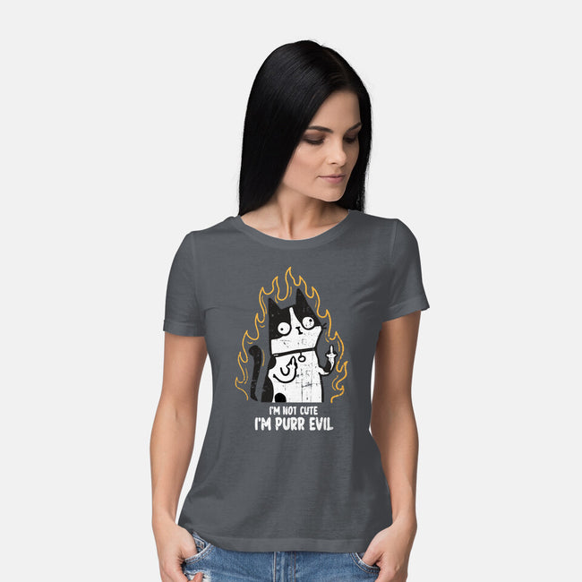 I'm Purr Evil-Womens-Basic-Tee-turborat14