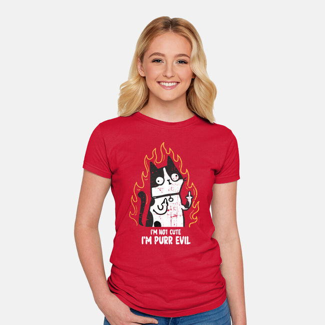 I'm Purr Evil-Womens-Fitted-Tee-turborat14