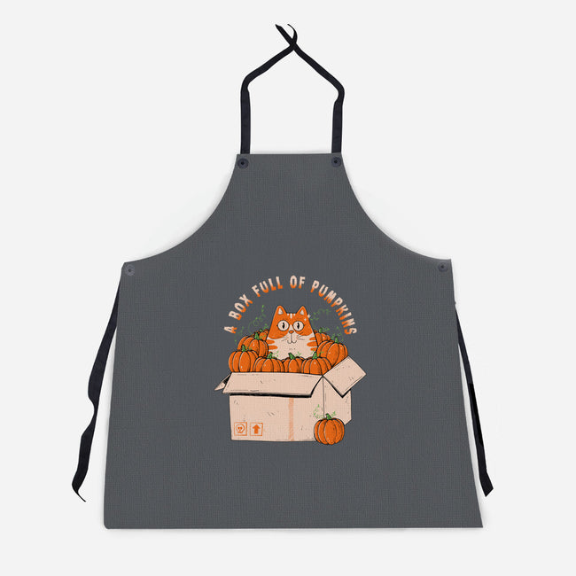 A Box Full Of Pumpkins-Unisex-Kitchen-Apron-GODZILLARGE