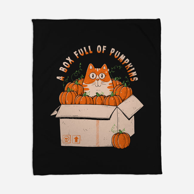 A Box Full Of Pumpkins-None-Fleece-Blanket-GODZILLARGE