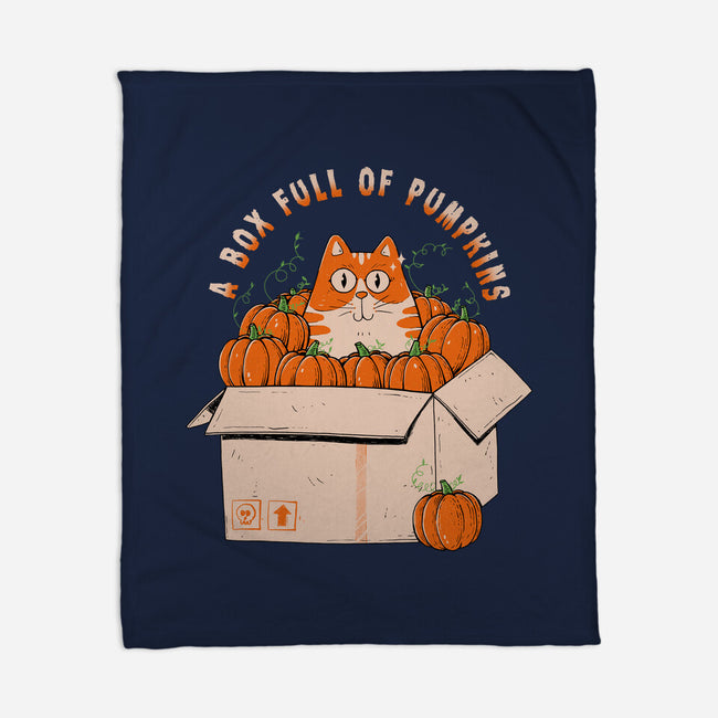 A Box Full Of Pumpkins-None-Fleece-Blanket-GODZILLARGE