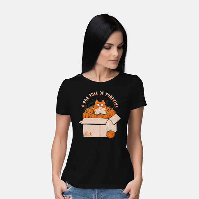 A Box Full Of Pumpkins-Womens-Basic-Tee-GODZILLARGE