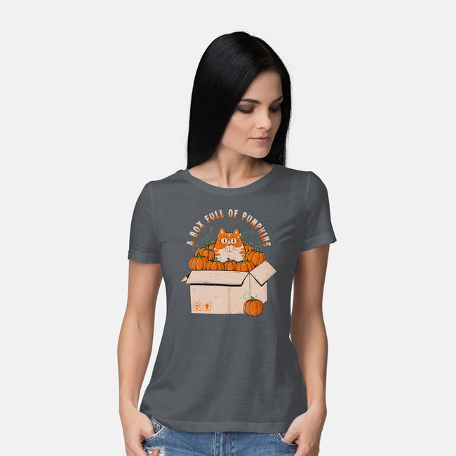 A Box Full Of Pumpkins-Womens-Basic-Tee-GODZILLARGE