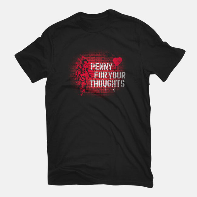 Penny For Your Thoughts-Womens-Fitted-Tee-rocketman_art