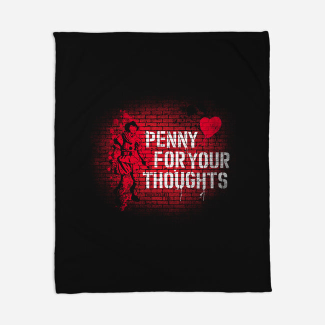 Penny For Your Thoughts-None-Fleece-Blanket-rocketman_art