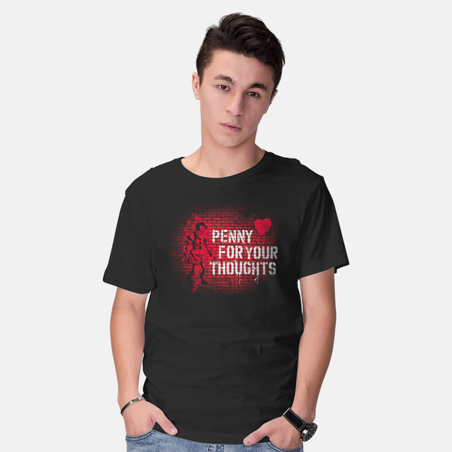 Penny For Your Thoughts-Mens-Basic-Tee-rocketman_art