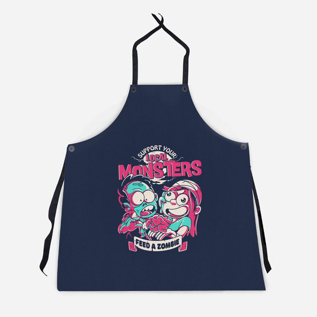 Support Your Local Zombie-Unisex-Kitchen-Apron-estudiofitas