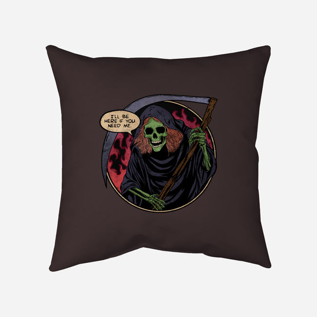 Deathly Friend-None-Removable Cover-Throw Pillow-fanfreak1