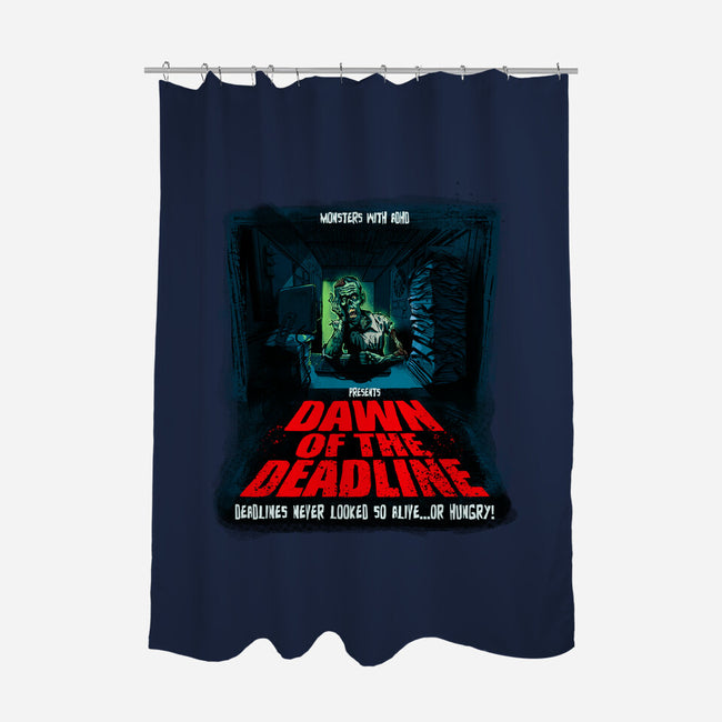 Dawn Of The Deadline-None-Polyester-Shower Curtain-Monsters with ADHD