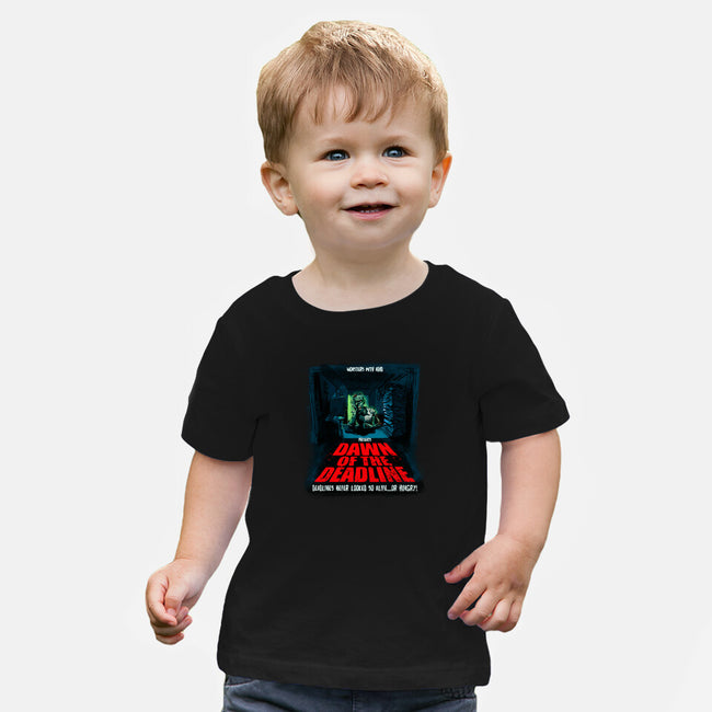 Dawn Of The Deadline-Baby-Basic-Tee-Monsters with ADHD