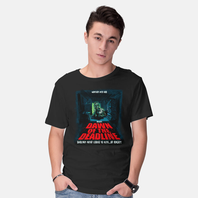 Dawn Of The Deadline-Mens-Basic-Tee-Monsters with ADHD