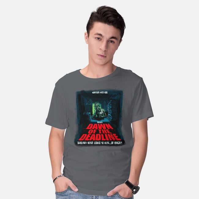 Dawn Of The Deadline-Mens-Basic-Tee-Monsters with ADHD