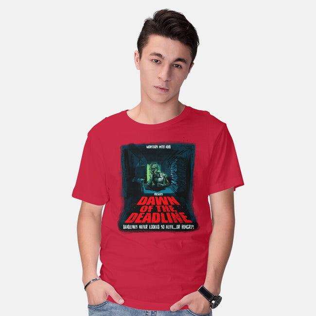 Dawn Of The Deadline-Mens-Basic-Tee-Monsters with ADHD