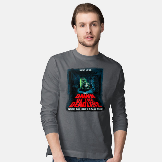 Dawn Of The Deadline-Mens-Long Sleeved-Tee-Monsters with ADHD