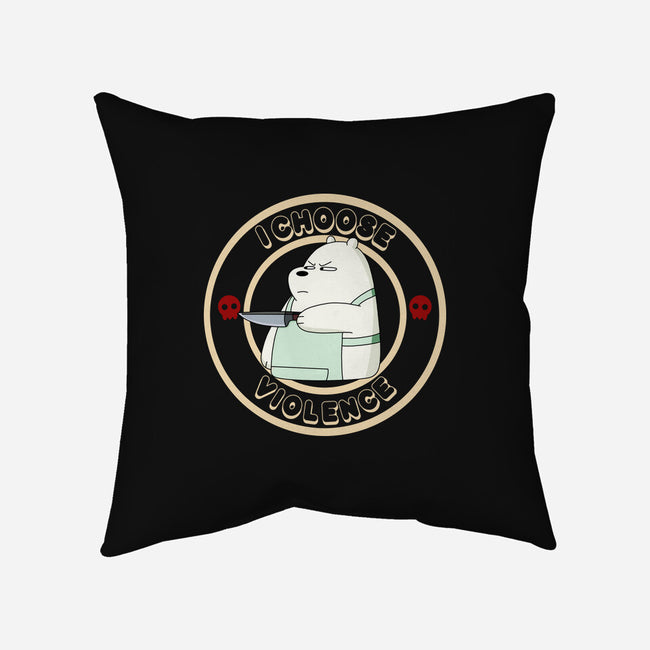 I Choose Violence-None-Removable Cover-Throw Pillow-MaxoArt